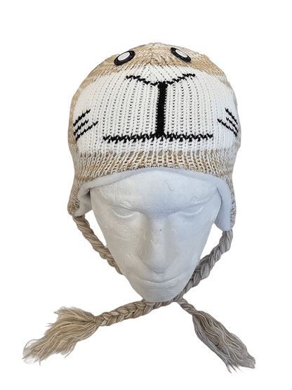Adult Animal Face Knitted Winter Hats - thefancydress.co.uk