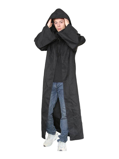 Adult Medieval Tunic Hooded Robe Cosplay Costume Cape - thefancydress.co.uk