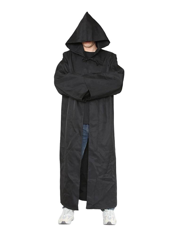 Adult Medieval Tunic Hooded Robe Cosplay Costume Cape - thefancydress.co.uk