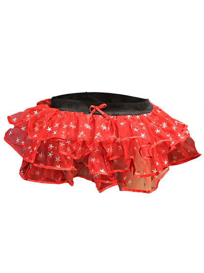 Adult Star Red Burlesque Tutu Skirt