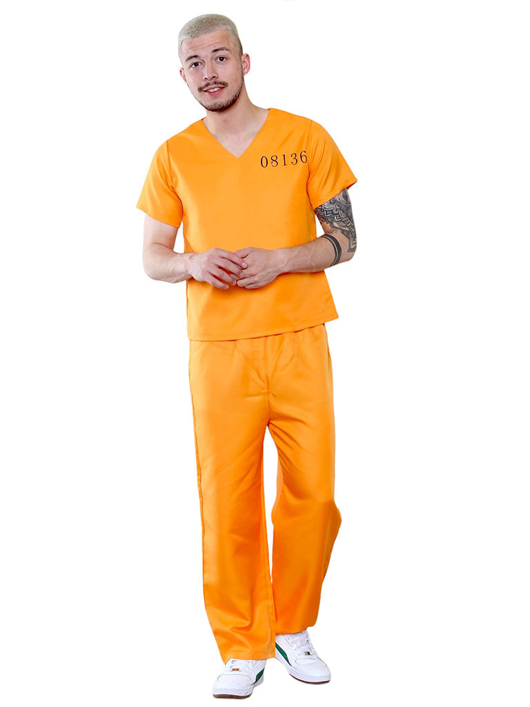 Adult Unisex 2 Pcs Prisoner Costume
