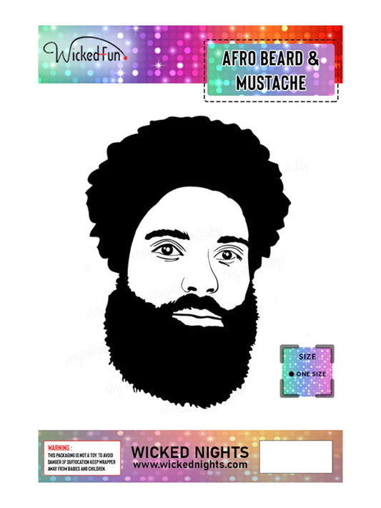 Afro Beard And Moustache