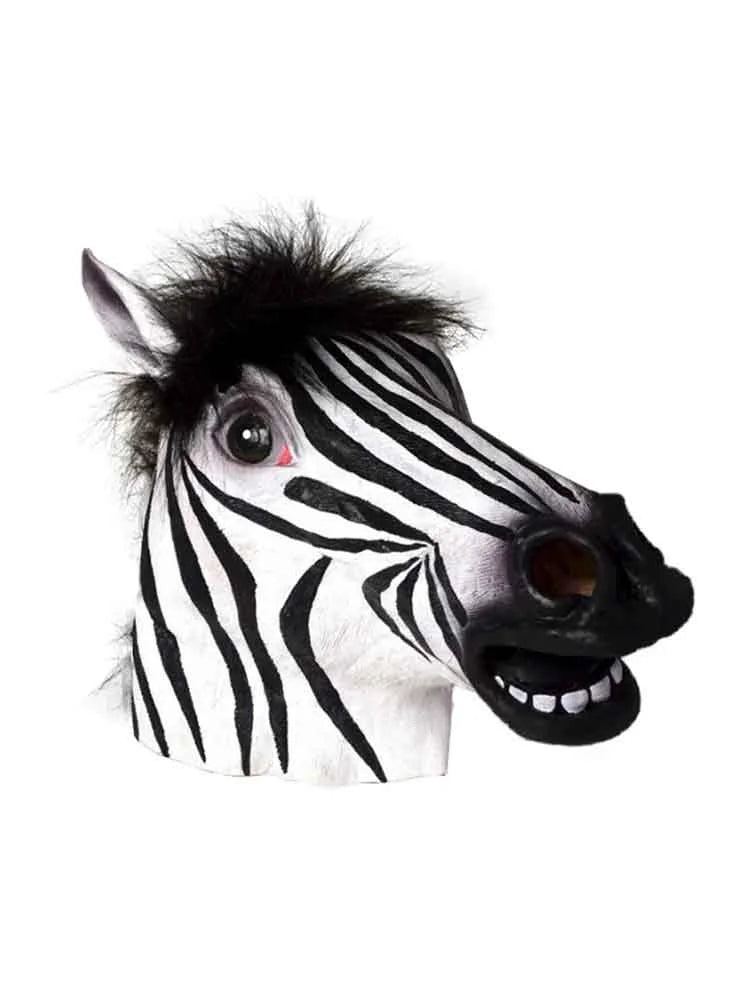 Animal Latex Zebra Style Face Wear Mask