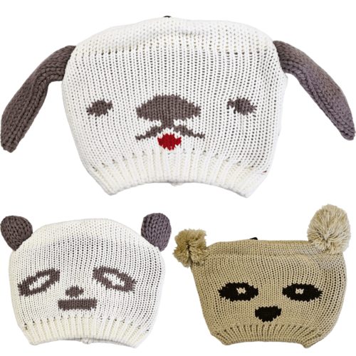 Adult Animal Face Winter Hat - thefancydress.co.uk