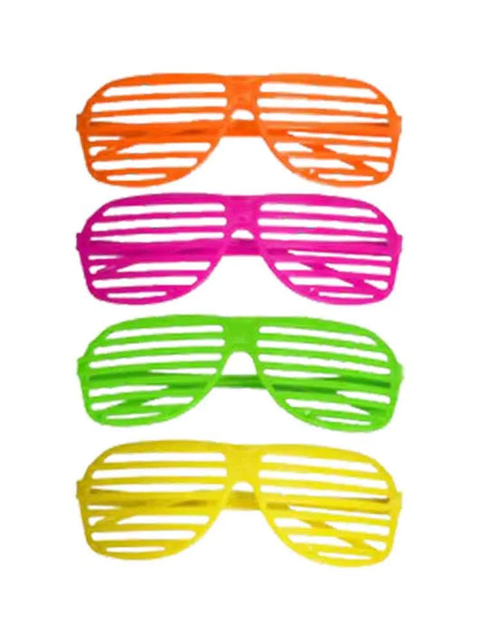Assorted Adult Shutter Neon Glasses