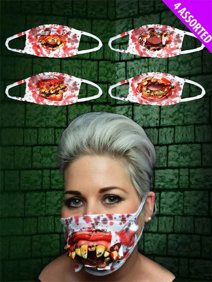Ladies 4 Assorted Goofy Teeth Horror Mask - thefancydress.co.uk
