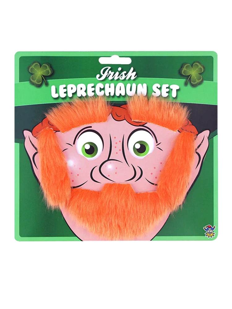 Beard Eyebrows And Sideburns Leprechaun Set - thefancydress.co.uk