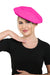 Unisex Wool Blend French Style Beret hat pink