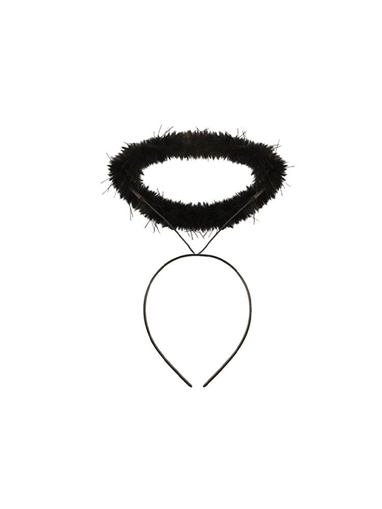 Black Halo Angel Headband - thefancydress.co.uk