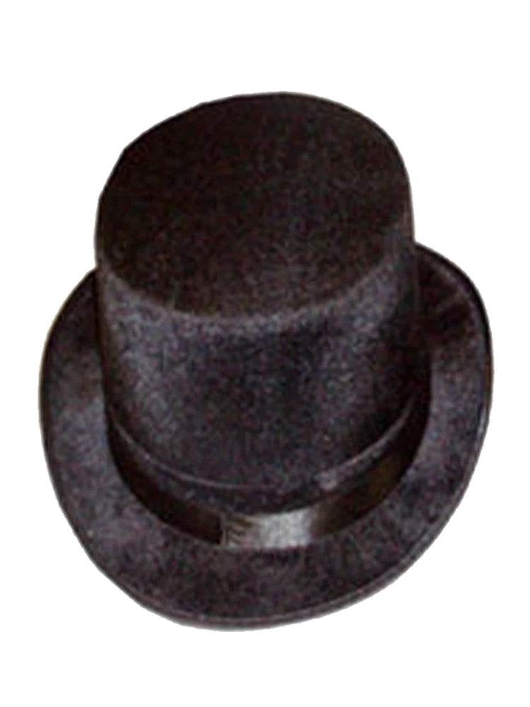 Black Velour Top Hat - thefancydress.co.uk
