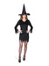 Black Witch Dress Costume With Witch Hat for Women