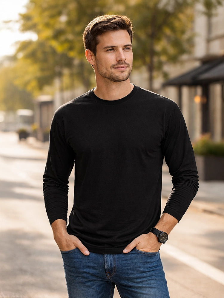 Men's Crew Neck Long Sleeve T-Shirt