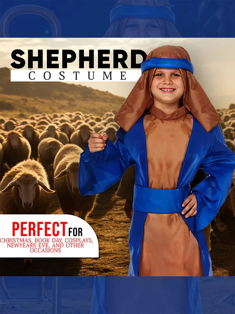 Boys Fancy Dress Blue Shepherd Costume