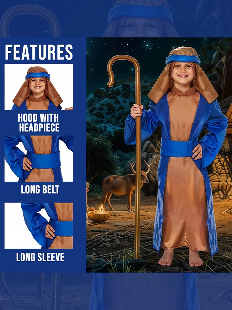 Boys Fancy Dress Blue Shepherd Costume