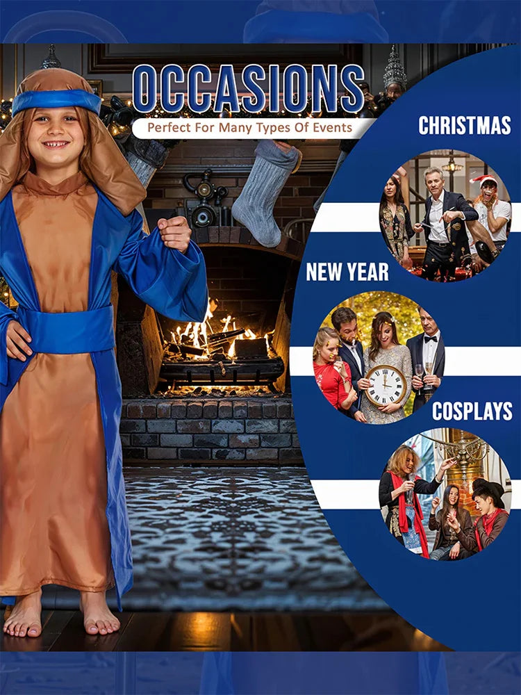 Boys Fancy Dress Blue Shepherd Costume