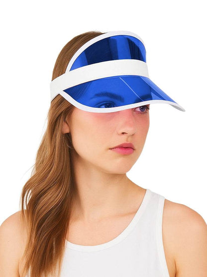 Blue Visor Hat - thefancydress.co.uk