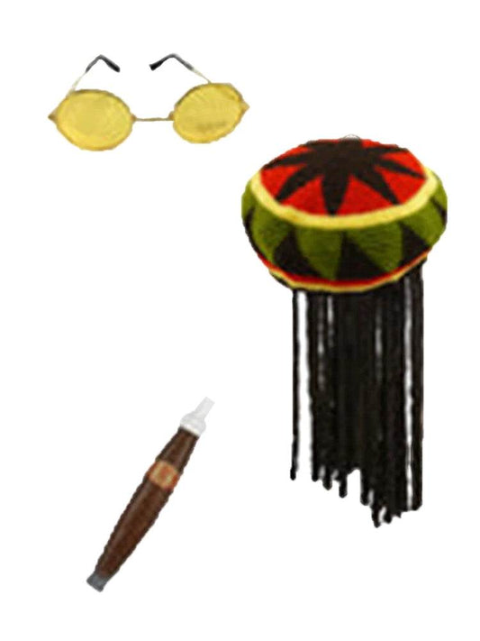 Bob Marley Rasta Beach Costume Set - thefancydress.co.uk