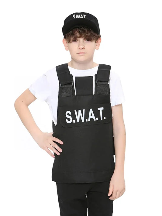 Boys Fancy SWAT Vest And Hat Set