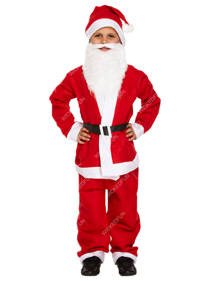 Boy's Santa 5 Pcs Costume