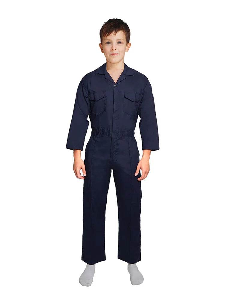 Boys Heavy Duty Lightweight Coveralls Boiler Costume - thefancydress.co.uk