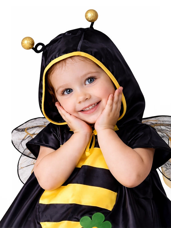 Busy Bee Toddler Fancy Dress Hooded cape Costume With Wings