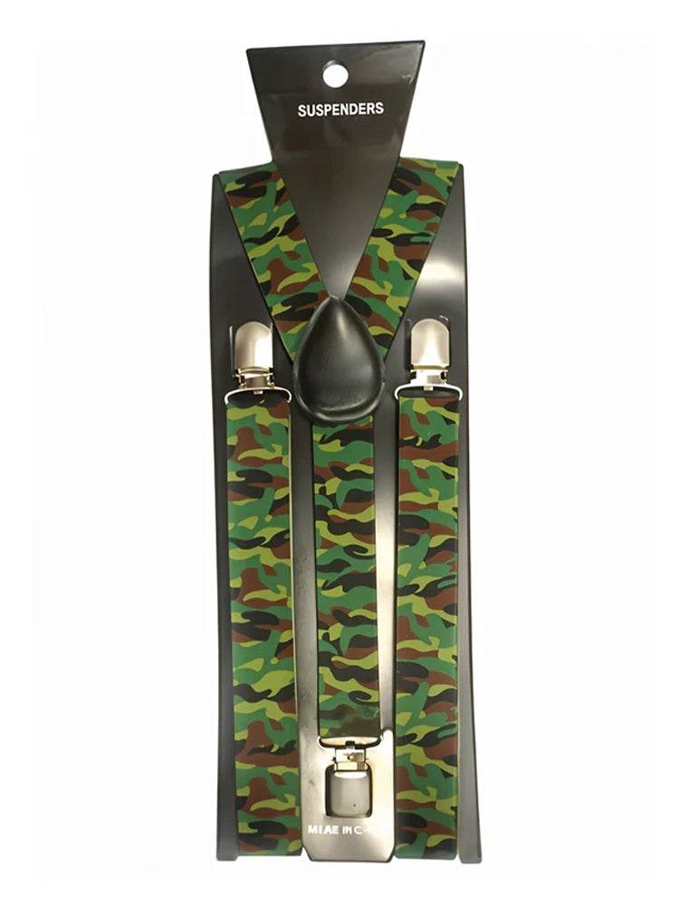 Camouflage Printed Braces (2.5 cm) - thefancydress.co.uk