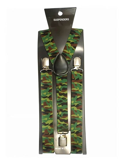 Camouflage Printed Braces (2.5 cm) - thefancydress.co.uk