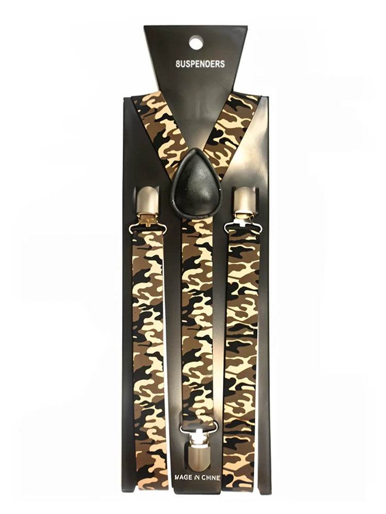 Camouflage Printed Braces (2.5 cm) - thefancydress.co.uk