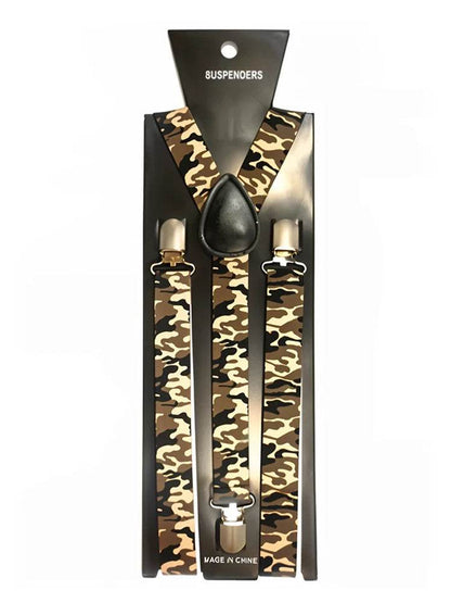 Camouflage Printed Braces (2.5 cm) - thefancydress.co.uk