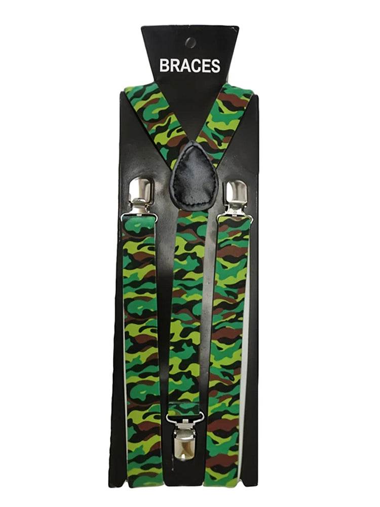 Camouflage Printed Braces (2.5 cm) - thefancydress.co.uk