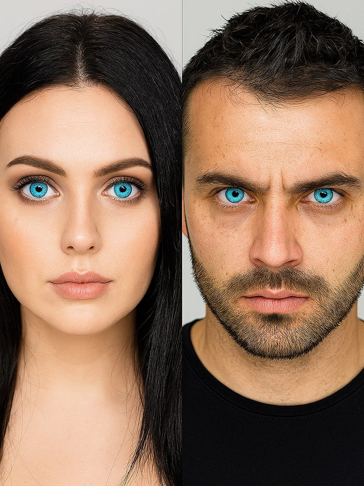 Three Tone Caribbean Blue Lenses
