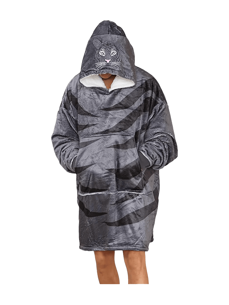 Adult Animal Face Hoodie Blanket - thefancydress.co.uk