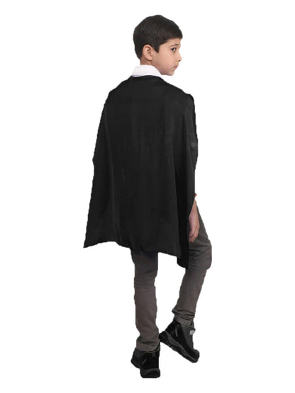 Children Deluxe Satin Cape Black