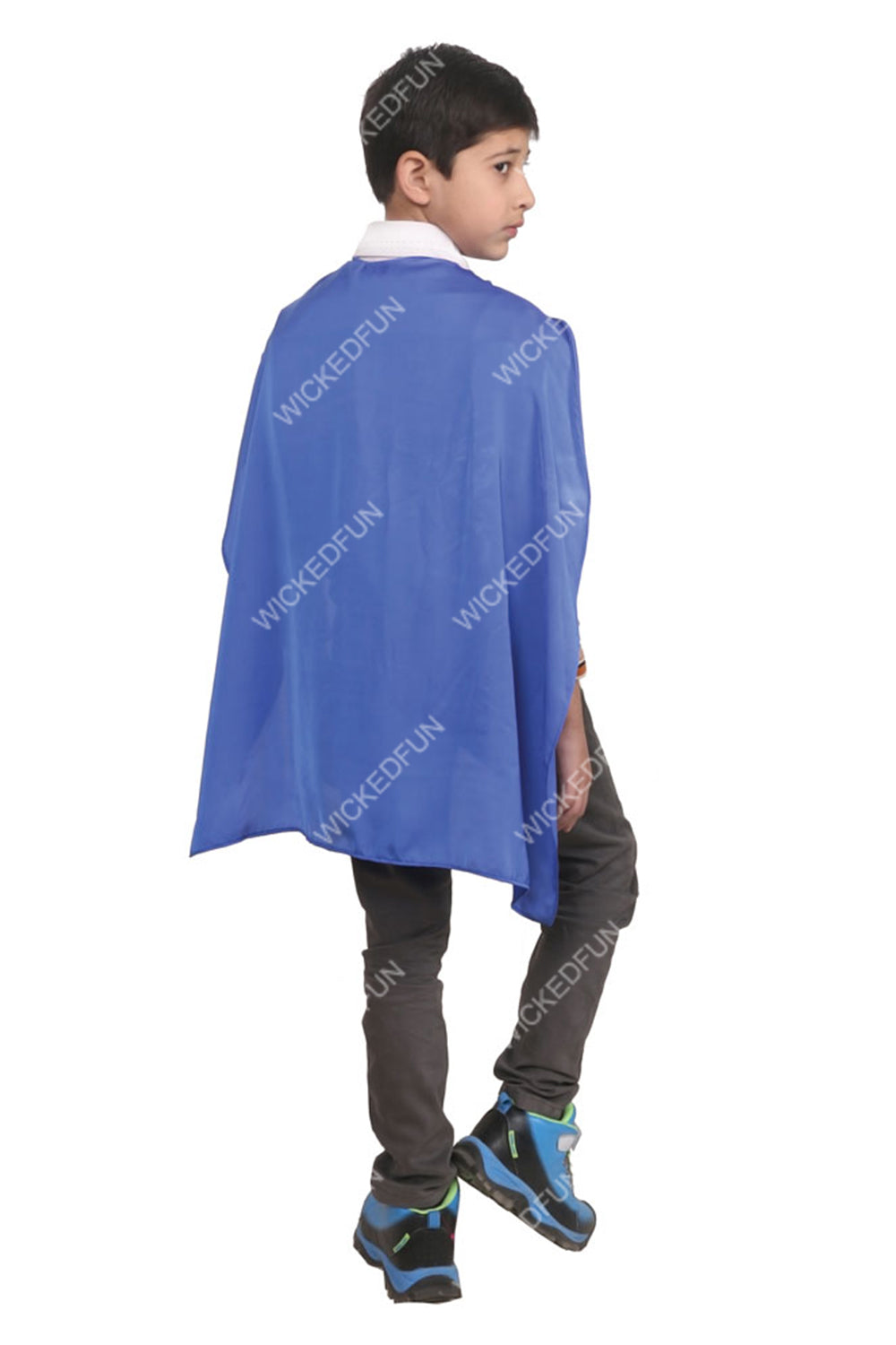 Children Deluxe Satin Cape Blue