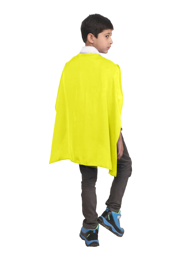 Children Deluxe Satin Cape Yellow