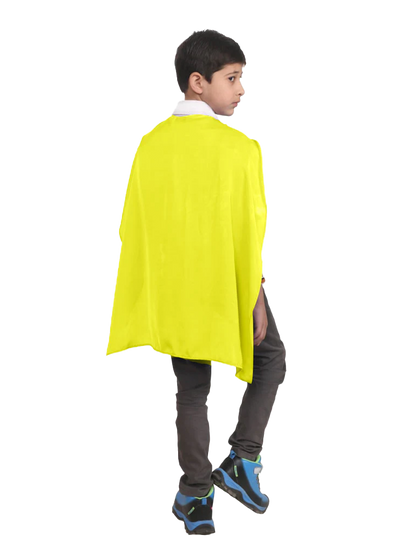 Children Deluxe Satin Cape Yellow