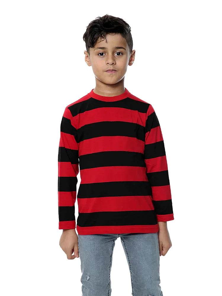 Children Full Sleeve Stripe T-Shirt - thefancydress.co.uk