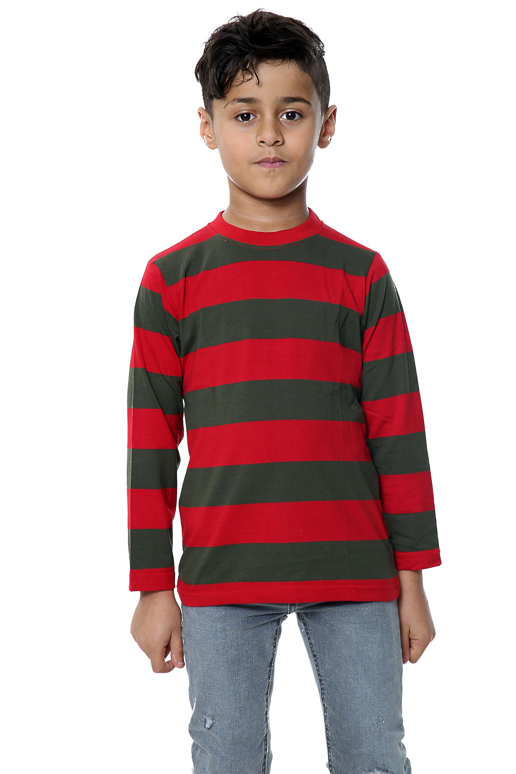 Children Full Sleeve Stripe T-Shirt
Red & Green