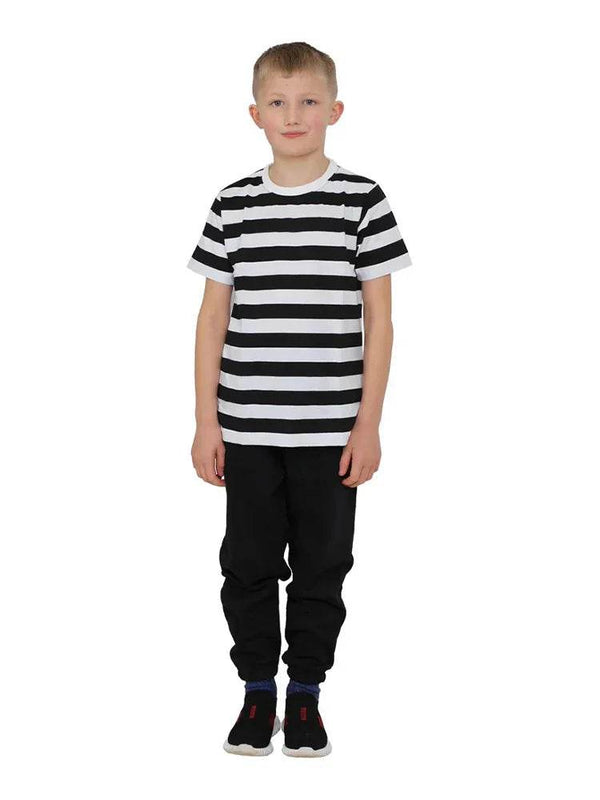 Boys Pirate Costume Set - Striped T-shirt, Hat & Bandana - thefancydress.co.uk