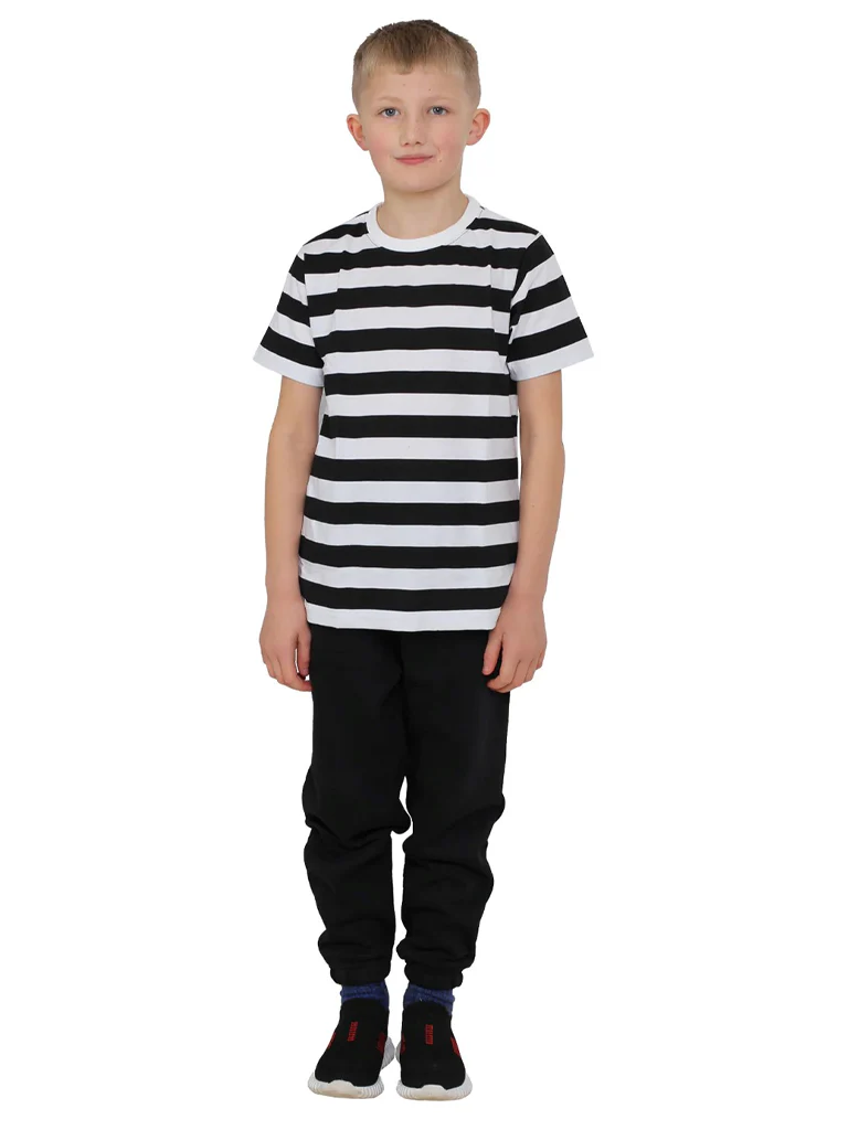 black and white Striped T-shirt