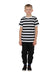 Boys Short Sleeves Stripe T-Shirt black