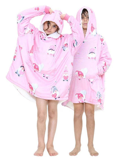 Children's Printed Hoodie Blanket - thefancydress.co.uk