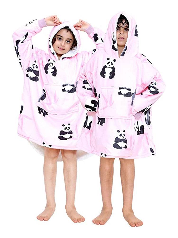 Children's Printed Hoodie Blanket - thefancydress.co.uk