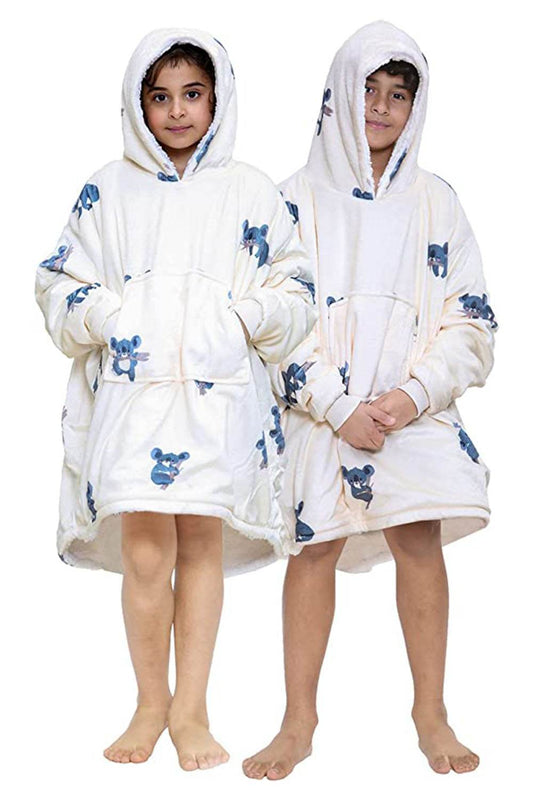 Children's Printed Hoodie Blanket - thefancydress.co.uk