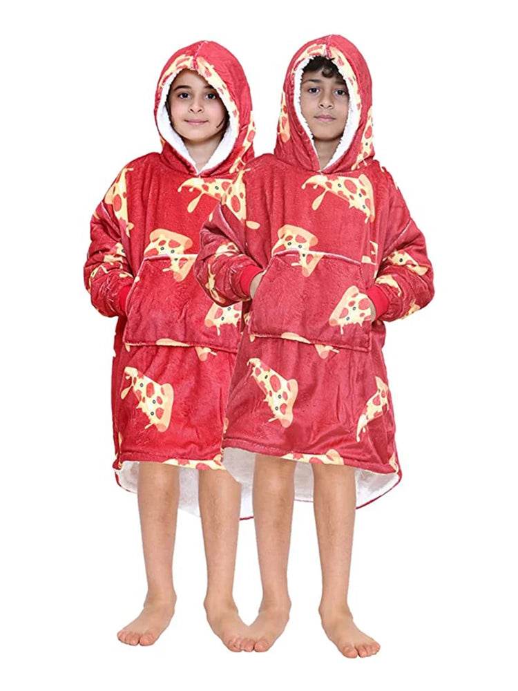 Children's Printed Hoodie Blanket - thefancydress.co.uk