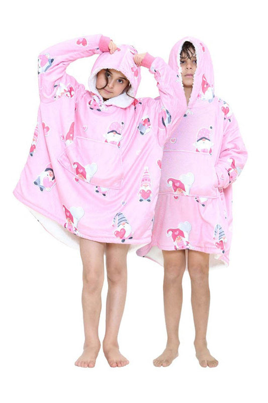 Children's Printed Hoodie Blanket - thefancydress.co.uk