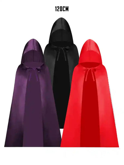 Childrens Hooded Satin Cape Dresses