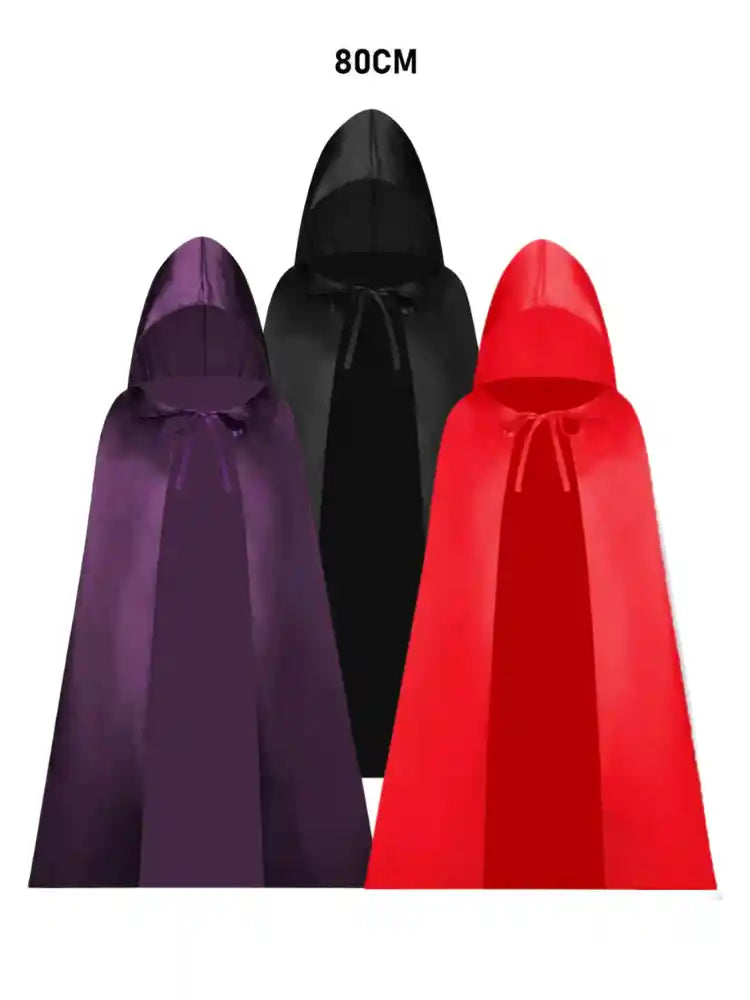 Childrens Hooded Satin Cape Dresses