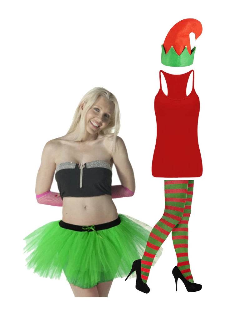 Christmas Elf Costume Set - thefancydress.co.uk