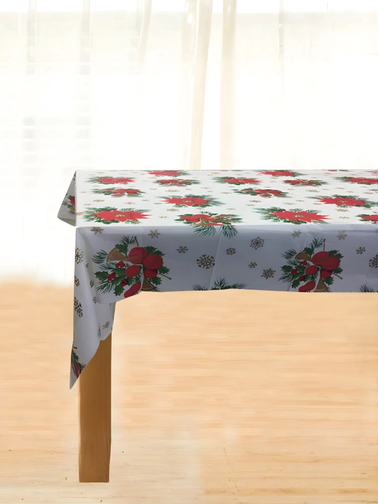Christmas Theme White Table Cover